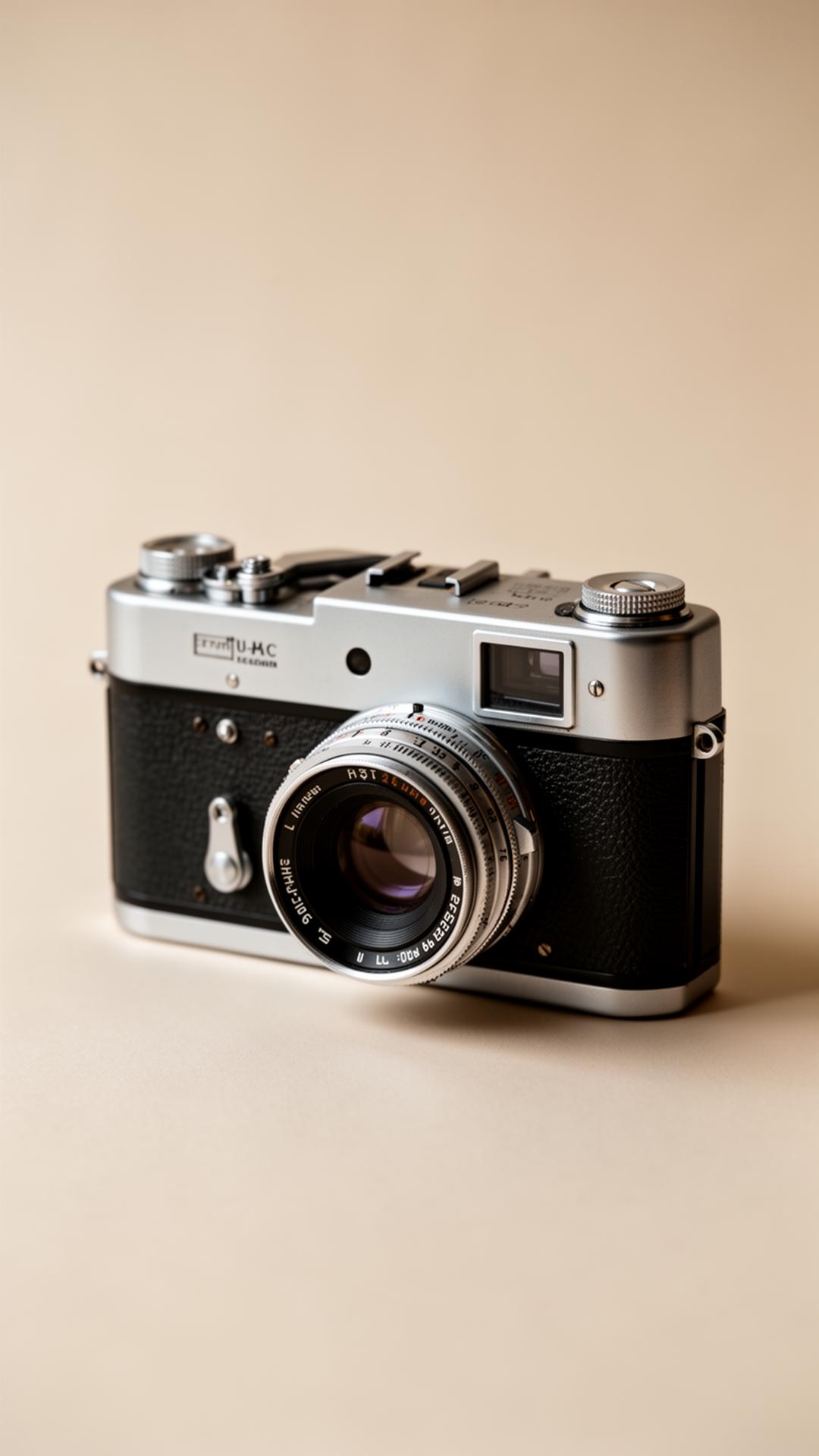 Vintage film camera in soft natural light